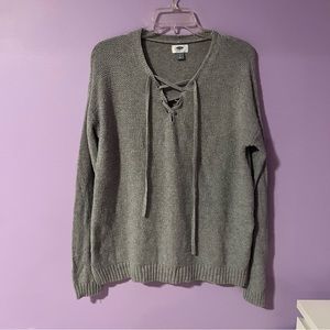 Old Navy Lace Up Sweater